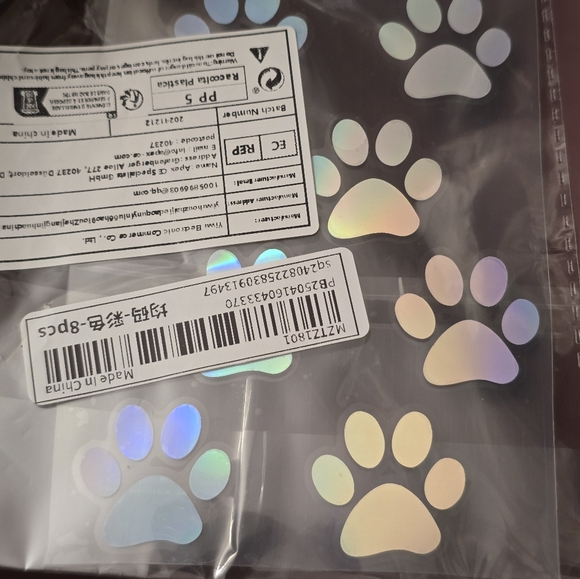 Multicolor Paw Print Decal For Car/ Decoration New - Picture 6 of 6